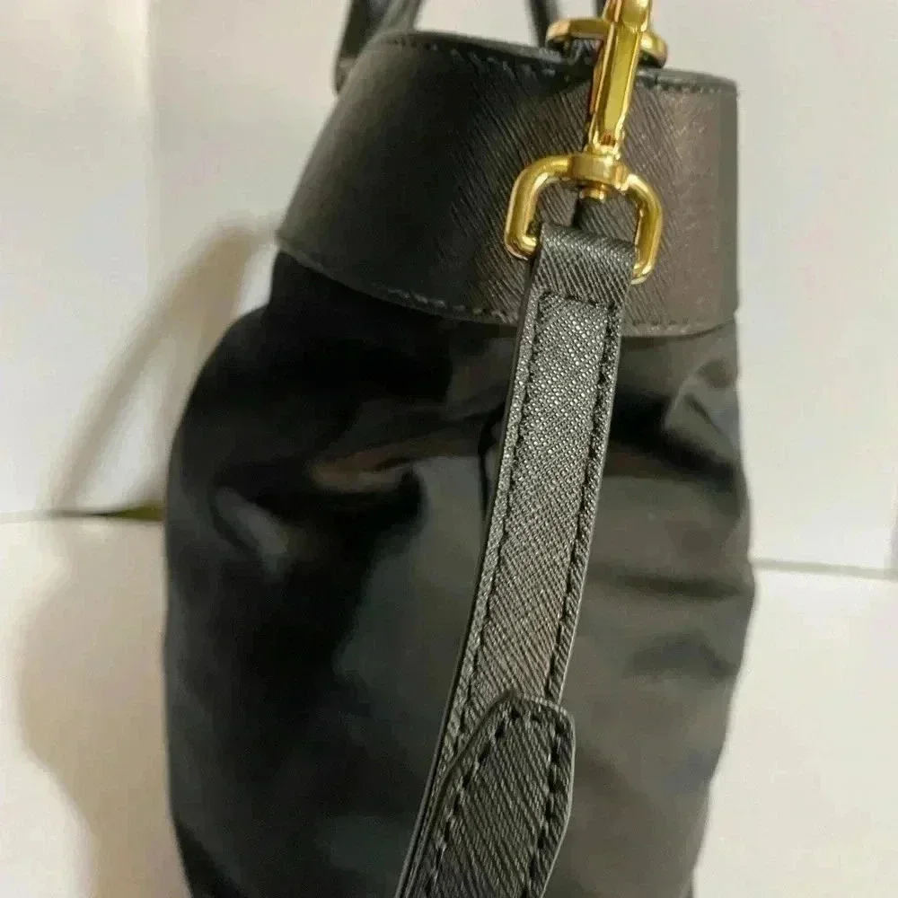Michael kors Black nylon & saffiano leather satchel bag